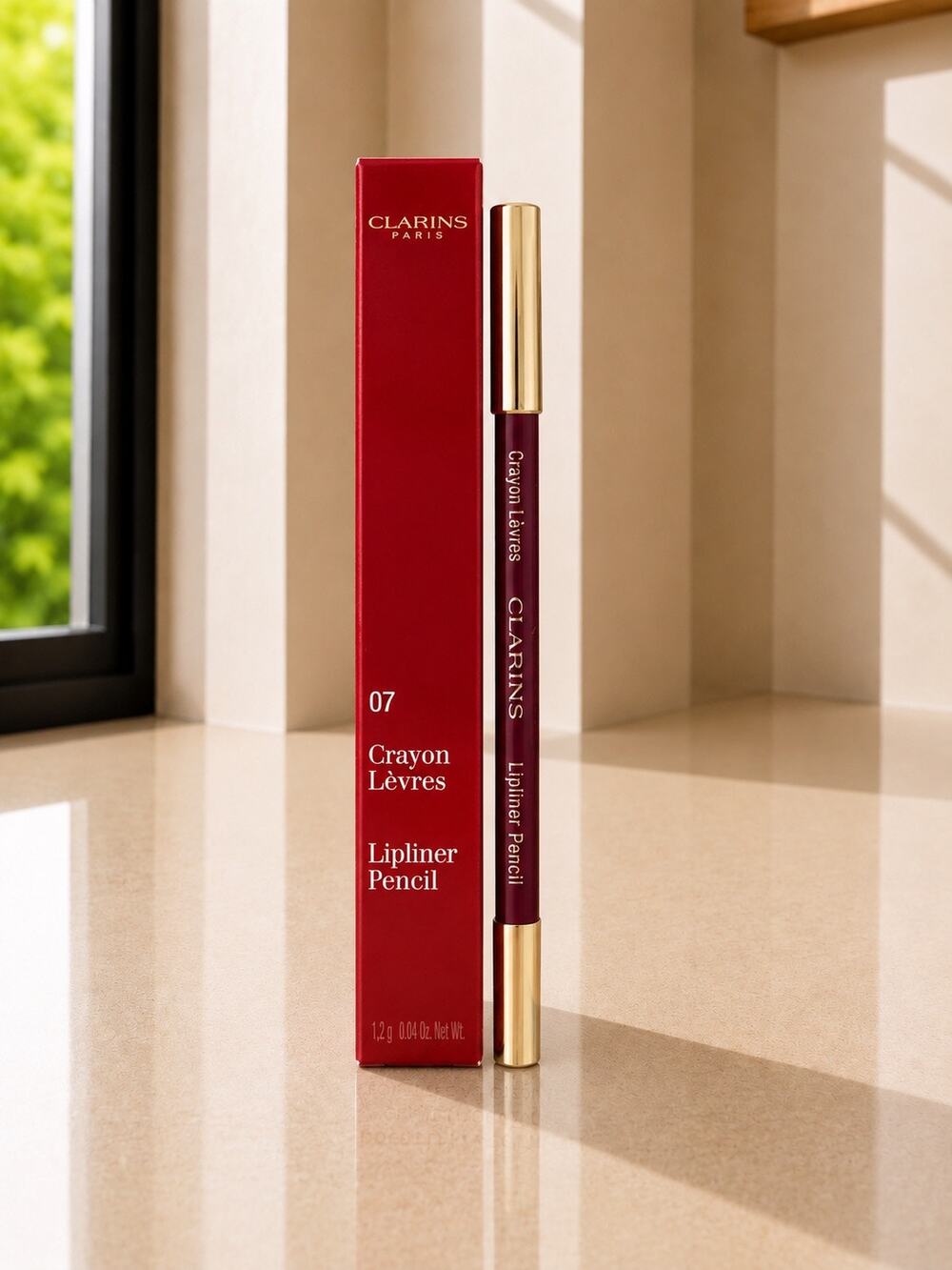 $25 New Clarins Crayon Lèvres Lipliner Pencil 07 Plum 1.2g